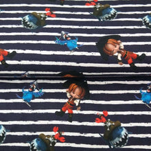 Load image into Gallery viewer, pirate cotton jersey fabric 4 way stretch fabric uk
