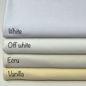 Solid Cotton Jersey Fabric - White