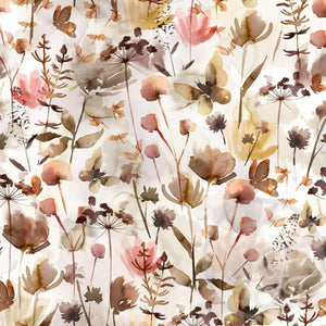 REMNANT 68 CM Jersey Fabric - WILDFLOWERS by Family Fabrics