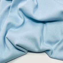 Load image into Gallery viewer, Fine Rib Knit Jersey Fabric - Baby Blue
