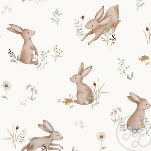 Cotton Jersey Fabric - Bunnies