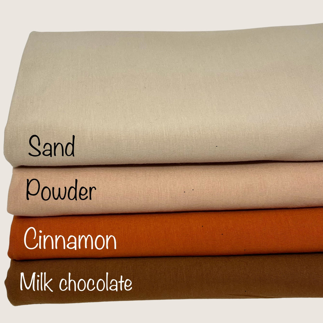 Solid Cotton Jersey Fabric - Sand