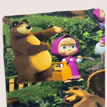 Load image into Gallery viewer, LAST METER Cotton Jersey Fabric - Masha And The Bear
