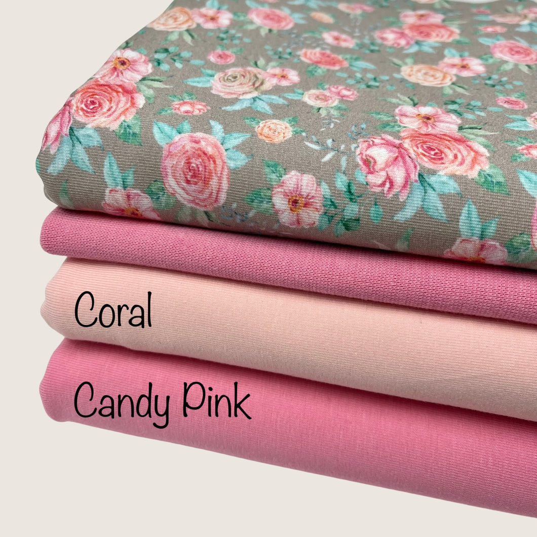 Solid Jersey Fabric - Coral