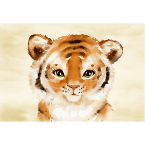 Premium Cotton Panel - Little Tiger