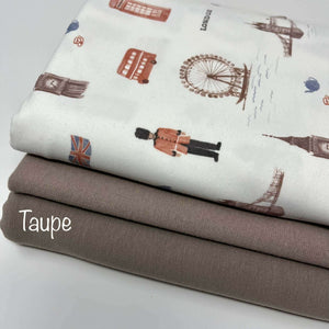 Solid Cotton Jersey Fabric - Taupe