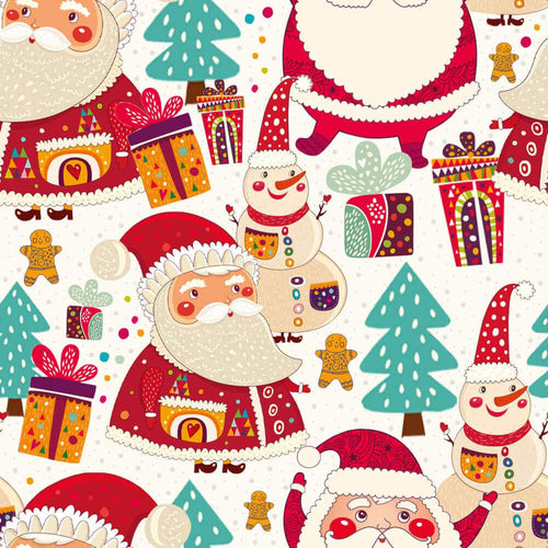 Christmas jersey fabric Santa Claus jersey fabric snowman fabric